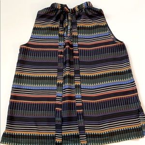 Loft trendy tie Tank top multicolored S
